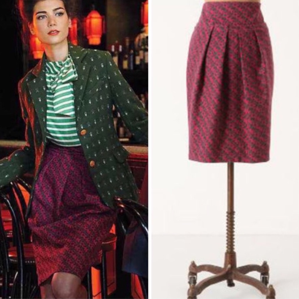 Eva Franco Shirr & Pleat Skirt size 12